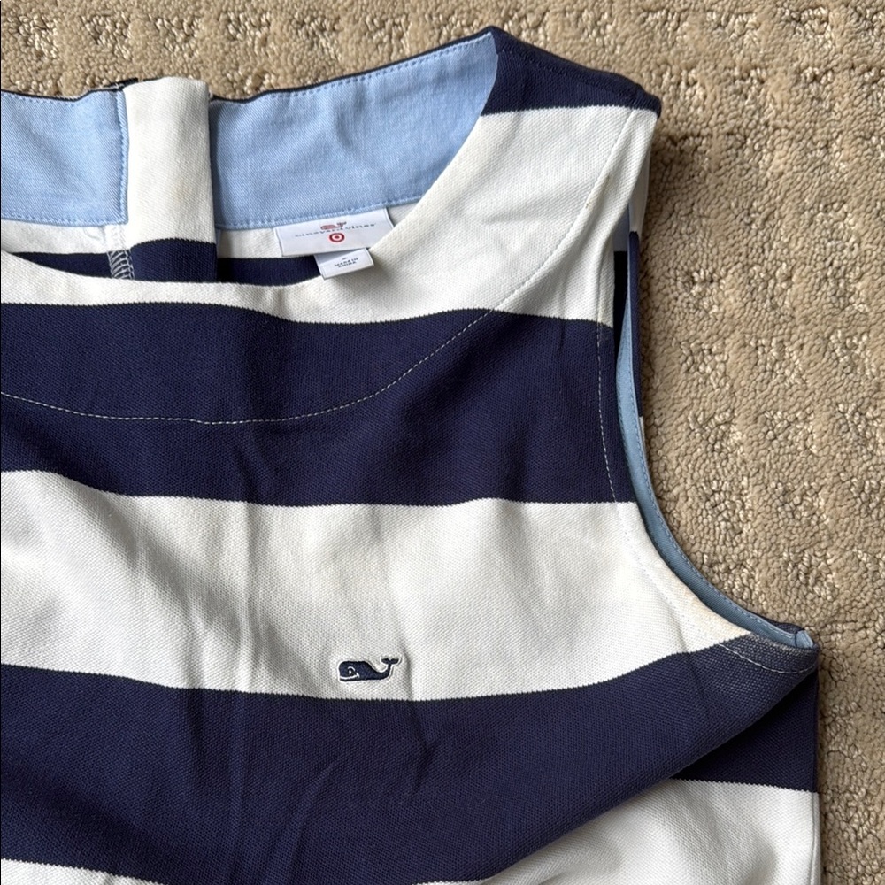 Vineyard Vines for Target Blue and White Sleeveless Sheath Dress - Picture 2 of 5